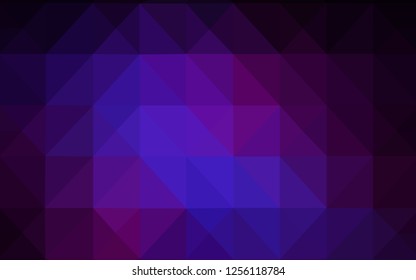 Dark Pink, Blue vector abstract polygonal template. Colorful abstract illustration with triangles. The template for cell phone's backgrounds.