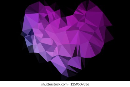 Dark Pink, Blue vector abstract polygonal layout. Glitter abstract illustration with an elegant design. A new texture for your design.