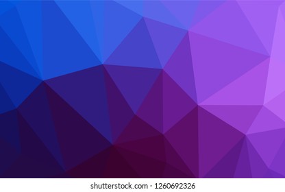 Dark Pink, Blue vector abstract polygonal template. Glitter abstract illustration with an elegant triangles. Brand new design for your business.