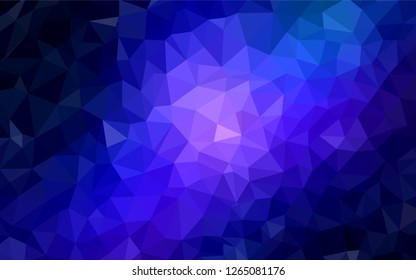 Dark Pink, Blue vector abstract polygonal pattern. Geometric illustration in Origami style with gradient.  Best triangular design for your business.