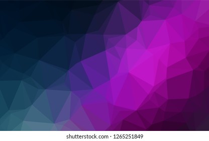 Dark Pink, Blue vector abstract mosaic pattern. An elegant bright illustration with gradient. The polygonal design can be used for your web site.