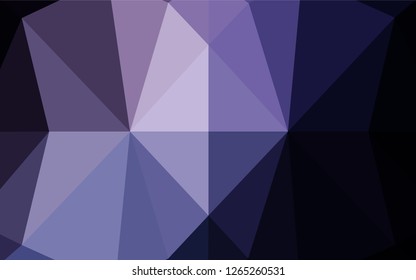 Dark Pink, Blue vector abstract mosaic background. Modern geometrical abstract illustration with gradient. Triangular pattern for your business design.