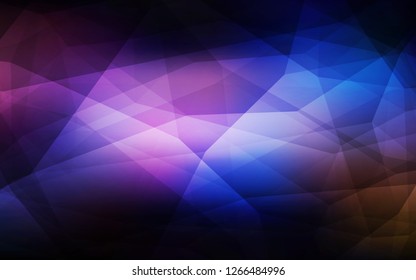 Dark Pink, Blue vector abstract polygonal template. Creative geometric illustration in Origami style with gradient. Best triangular design for your business.
