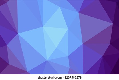 Dark Pink, Blue vector abstract polygonal template. Elegant bright polygonal illustration with gradient. A completely new design for your leaflet.