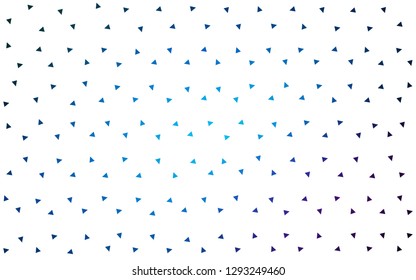 Dark Pink, Blue vector  abstract polygonal template. Triangular geometric sample with gradient.  Completely new template for your banner.
