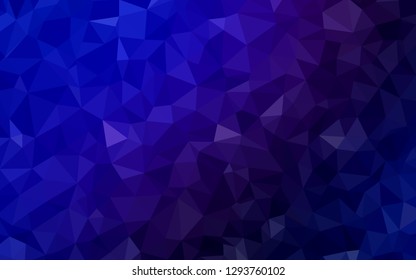 Dark Pink, Blue vector abstract polygonal pattern. Colorful illustration in abstract style with triangles. A completely new design for your leaflet.