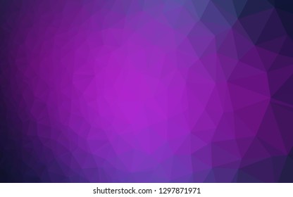 Dark Pink, Blue vector abstract polygonal cover. Shining illustration, which consist of triangles. Brand new style for your business design.
