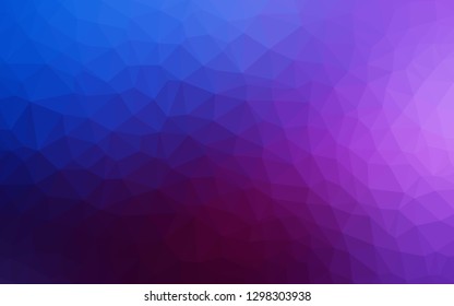 Dark Pink, Blue vector abstract polygonal template. Creative geometric illustration in Origami style with gradient. Brand new style for your business design.