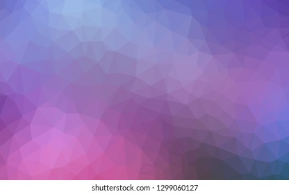 Dark Pink, Blue vector abstract mosaic pattern. Geometric illustration in Origami style with gradient.  Polygonal design for your web site.