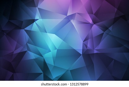 Dark Pink, Blue vector abstract polygonal pattern. Modern abstract illustration with triangles. Polygonal design for your web site.