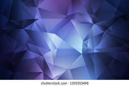 Dark Pink, Blue vector abstract mosaic backdrop. Shining polygonal illustration, which consist of triangles. Completely new template for your banner.