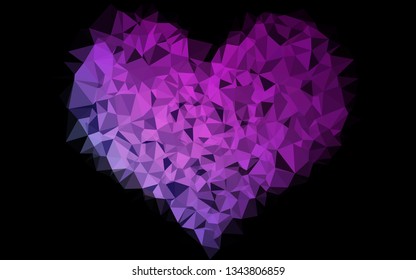 Dark Pink, Blue vector abstract polygonal cover. Creative illustration in halftone style with gradient. Template for your brand book.