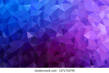 Dark Pink, Blue vector abstract mosaic background. Glitter abstract illustration with an elegant triangles. A completely new design for your leaflet.