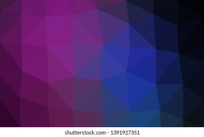 Dark Pink, Blue vector abstract polygonal texture. Modern geometrical abstract illustration with gradient. Template for your brand book.