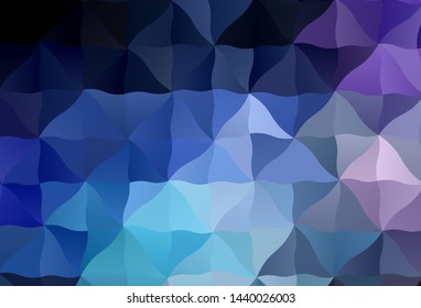 Dark Pink, Blue vector abstract polygonal template. A sample with polygonal shapes. Template for cell phone's backgrounds.