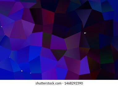 Dark Pink, Blue vector abstract mosaic pattern. Colorful illustration in polygonal style with gradient. Polygonal design for your web site.