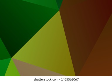 Dark Pink, Blue vector abstract polygonal template. Geometric illustration in Origami style with gradient.  Brand new style for your business design.
