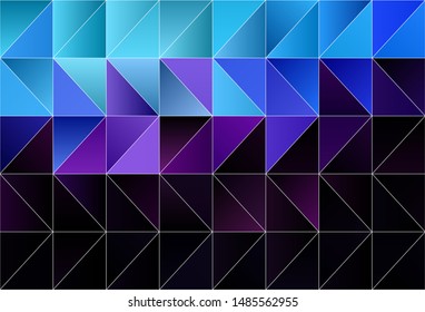 Dark Pink, Blue vector abstract polygonal pattern. A completely new color illustration in a polygonal style. New template for your brand book.