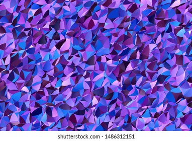Dark Pink, Blue vector abstract polygonal background. Creative illustration in halftone style with triangles. Pattern for a brand book's backdrop.