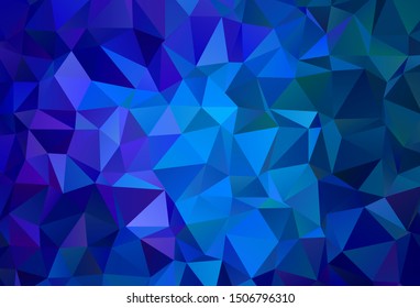 Dark Pink, Blue vector abstract polygonal pattern. Colorful abstract illustration with triangles. Triangular pattern for your design.