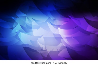 Dark Pink, Blue vector abstract polygonal template. Triangular geometric sample with gradient.  A new texture for your web site.