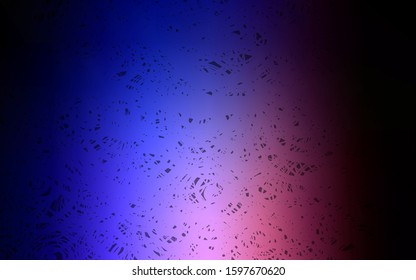 Dark Pink, Blue vector abstract doodle background. Roses on elegant natural pattern with gradient. The doodle design can be used for your web site.