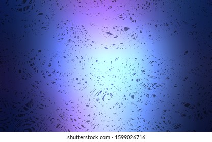 Dark Pink, Blue vector abstract doodle background. Decorative shining illustration with doodles on abstract template. Brand-new design for your business.