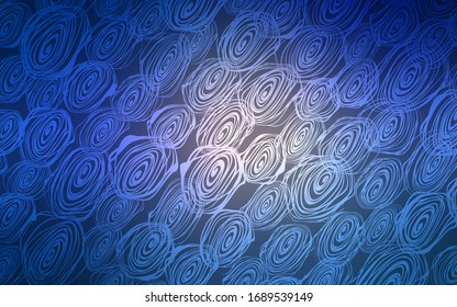 Dark Pink, Blue vector abstract doodle template. Shining colored illustration with roses in doodle style. The doodle design can be used for your web site.