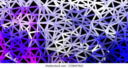 Dark pink, blue vector abstract triangle template. Colorful abstract illustration with gradient triangles. Best choice for your design.