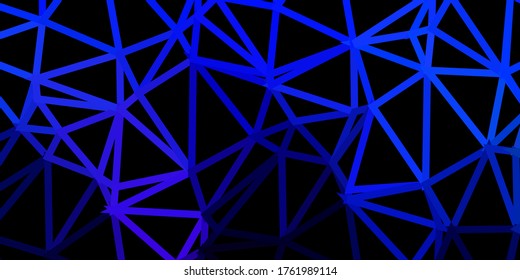 Dark pink, blue vector abstract triangle template. Mosaic colorful illustration with triangle concept. Your business gesign.