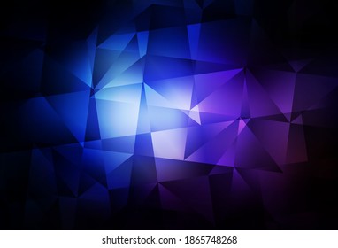 Dunkelrosa, blaue, abstrakte polygonale Muster. Polygonale abstrakte Illustration mit Farbverlauf. Neue Vorlage für Ihr Markenbuch.