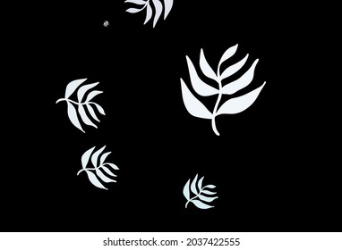Dark Pink, Blue vector abstract background with leaves. leaves on elegant natural pattern with gradient. Doodle design for your web site.