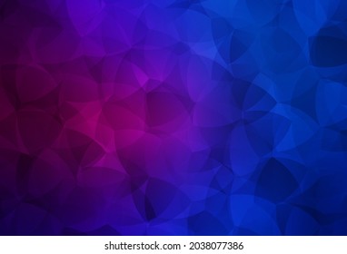 Dark Pink, Blue vector abstract polygonal template. Glitter abstract illustration with an elegant triangles. New template for your brand book.