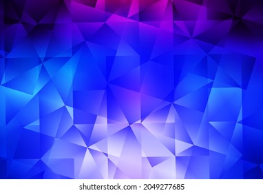Patrón poligonal abstracto de vector azul oscuro rosa y azul. Muestra geométrica triangular con gradiente.  Un diseño completamente nuevo para su prospecto.