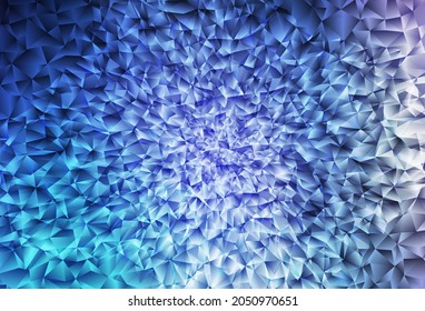 Patrón de mosaico abstracto del vector azul oscuro rosa. Ilustración abstracta moderna con triángulos. Plantilla completamente nueva para su banner.