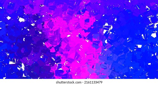 Dark pink, blue vector abstract triangle template. Abstract illustration with elegant gradient triangles. Wallpaper for your web apps.