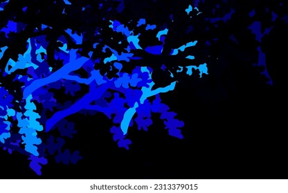 Dark Pink, Blue vector abstract pattern with leaves, branches. Leaves and branches with gradient on white background. Elegant pattern for your brand book.
