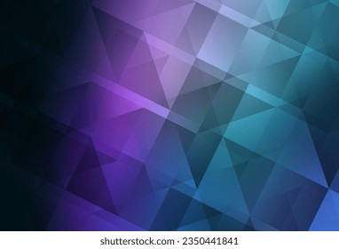 Plantilla poligonal abstracta de vector azul oscuro rosa y azul. Ilustración abstracta brillante con triángulos elegantes. Nueva plantilla para tu libro de marcas.