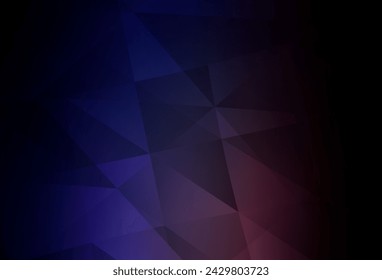 Dark Pink, Blue vector abstract mosaic background. Polygonal abstract illustration with gradient. Polygonal design for your web site.