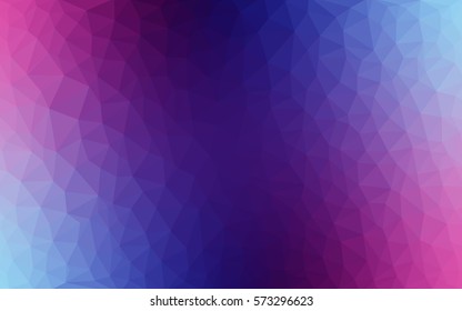 Dark Pink, Blue vector abstract textured polygonal background. Blurry triangle design. Pattern can be used for background.