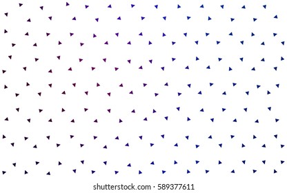 Dark Pink, Blue vector abstract colorful background, which consist of triangles. Pattern with colored triangles on white background.