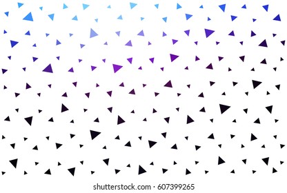 Dark Pink, Blue vector abstract colorful background, which consist of triangles. Pattern with colored triangles on white background.