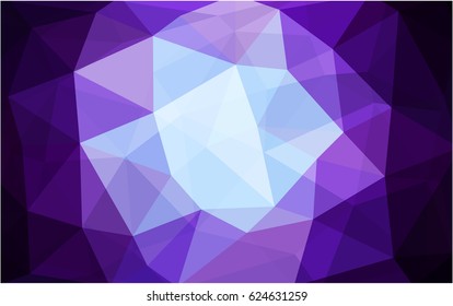 Dark Pink, Blue vector abstract textured polygonal background. Blurry triangle design. Pattern can be used for background.