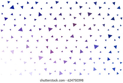 Dark Pink, Blue vector abstract colorful background, which consist of triangles. Pattern with colored triangles on white background.