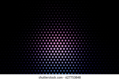 Dark Pink, Blue vector abstract pattern with circles. Geometry template for your business design. Background with colored spheres.