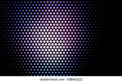 Dark Pink, Blue vector abstract pattern with circles. Geometry template for your business design. Background with colored spheres.