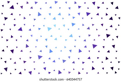 Dark Pink, Blue vector abstract colorful background, which consist of triangles. Pattern with colored triangles on white background.