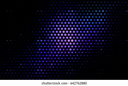 Dark Pink, Blue vector abstract pattern with circles. Geometry template for your business design. Background with colored spheres.
