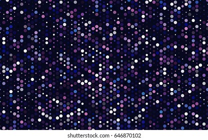 Dark Pink, Blue vector abstract pattern with circles. Geometry template for your business design. Background with colored spheres.