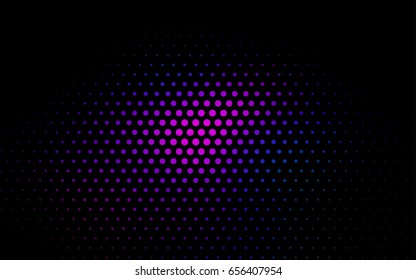 Dark Pink, Blue vector abstract pattern with circles. Geometry template for your business design. Background with colored spheres.